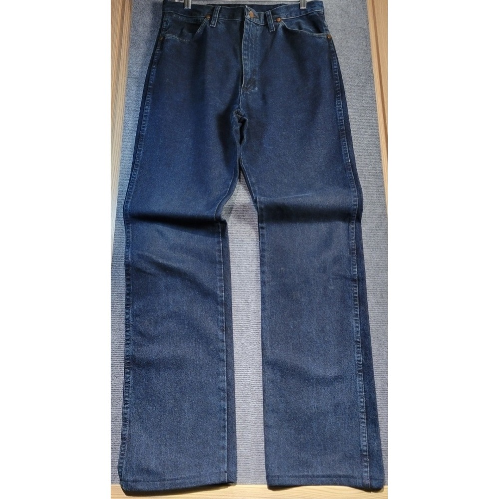 Wrangler Jeans Mens 33x36 Blue Good Cowboy Cut 936NTF Slim Fit Dark Wash Indigo